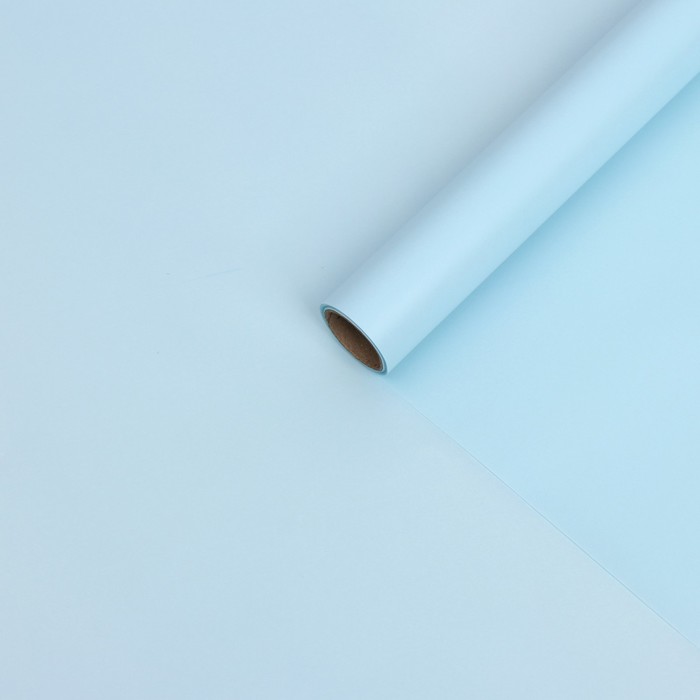 Бумага тишью с ламинацией, цвет светло-голубой, 58 см х 5 м 75 микрон