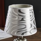 Лампа настольная керамика "Шахматка" белая с серебром Е14 40Вт 33х20х20 см - фото 799507636
