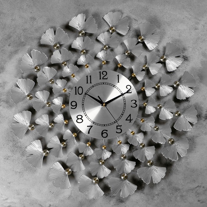 Часы настенные, серия: Ажур, "Пуэрто"  плавный ход, d=60 см, циферблат 22 см - фото 966516