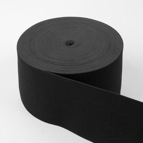 Лента эластичная, 100 мм, 25 м, цвет чёрный