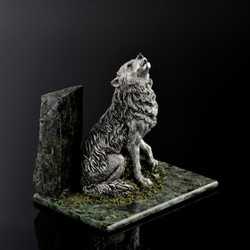 Сувенир "Серый волк", 8х12х10 см, змеевик, гипс в Донецке