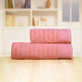 Полотенце «Бамбук», размер 50 х 90 см, розовый, махра