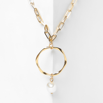 Pendant "Pearl circle" color white gold