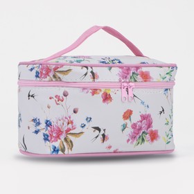 Косметичка-сумочка, отдел на молнии, с зеркалом, цвет малиновый