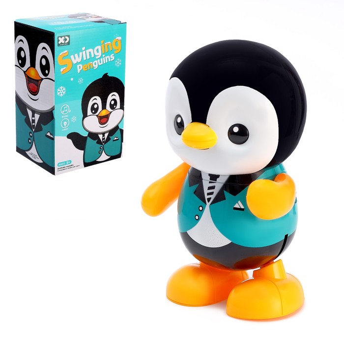 Игрушка «Пингвинёнок», работает от батареек, танцует, световые и звуковые эффекты - фото 4601240