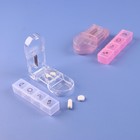 Набор таблетница с таблеторезкой, 4 секции, цвет МИКС - фото 6659252