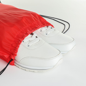 Мешок для обуви, отдел на шнурке, цвет красный - фото 10555693