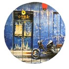 Картина для бани круглая "Мотоцикл на синем фоне", МАССИВ, 40×40 см Картина для бани круглая "Мотоцикл на синем фоне", МАССИВ, 40×40 см