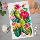 Towel kuh."Share" Cacti 35х60 cm, 100% cotton, 160g/m2 Towel kuh."Share" Cacti 35х60 cm, 100% cotton, 160g/m2
