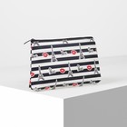 The cosmetic bag is a simple City, sponges, 19*1,5*10 the division zipper, white/black