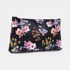Cosmetic bag simple Buttercups, 19*1,5*10 the division zipper, black