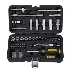 Набор инструментов BERGER BG049-14, универсальный, 49 предметов, 1/4", пластиковый кейс 4845071
