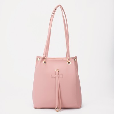 Bag wives Lida 26*13*28, otd with zipper, pink