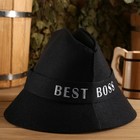 Шапка банная "Best Boss", экофетр Шапка банная "Best Boss", экофетр