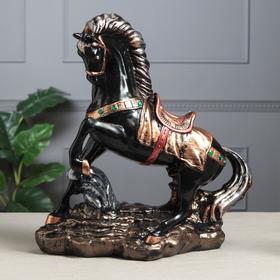 Статуэтка "Конь на дыбах" чёрный, 37 см в Донецке