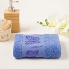 Полотенце махровое Fiesta cotton Butterfly 50х90 см, голубой, хлопок 100%, 420 г/м2 Полотенце махровое Fiesta cotton Butterfly 50х90 см, голубой, хлопок 100%, 420 г/м2