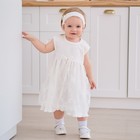 Набор: платье б.рук и повязка  Крошка Я, белый, рост 80-86 см - фото 802971000