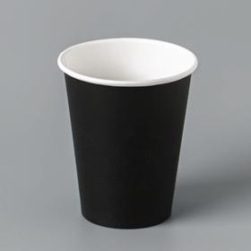 Стакан бумажный ′Чёрный′ для горячих напитков, 160 мл, диаметр 70 мм в Донецке