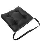 Подушка на сиденье из экокожи, с фиксирующим ремнем, черная - фото 306617
