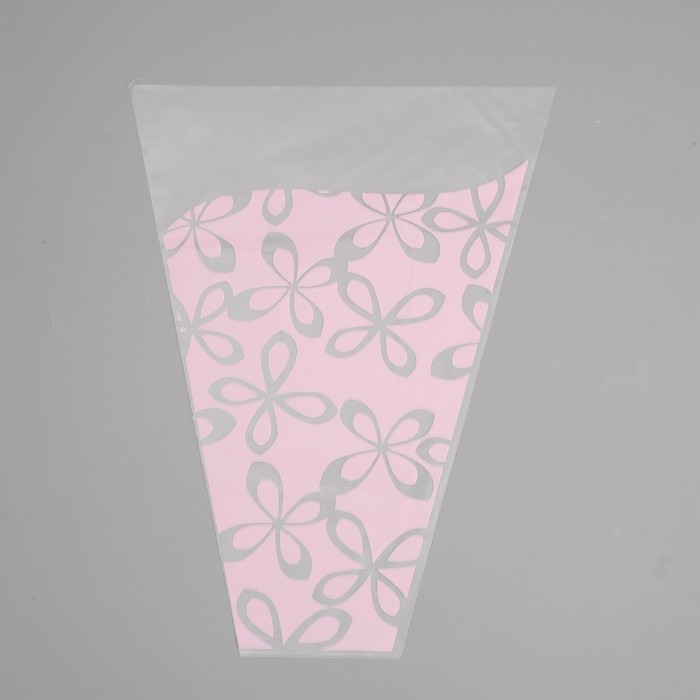 Пакет для цветов конус "Милана", розовый, 30 х 40 м (50 шт)
