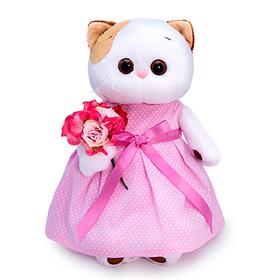 Мягкая игрушка «Ли-Ли в розовом платье с букетом», 24 см