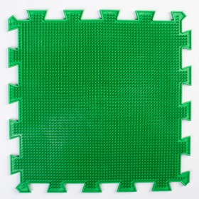 Модульный массажный коврик ОРТО ПАЗЛ «Мягкая Трава», 1 модуль, цвет зелёный