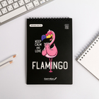 Скетчбук с черными листами "Flamingo", А5 40 л - фото 168856