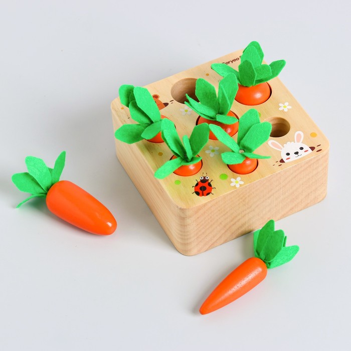 Развивающий набор «Посади разные морковки», 12,5 × 12,5 × 5,5 см - фото 826337