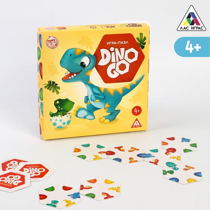 Настольная игра-пазлы «Dino Go», 61 тайл