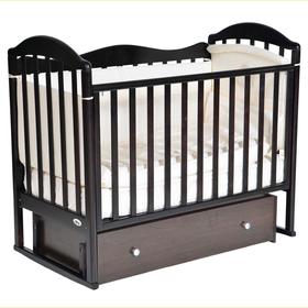 Детская кровать Oliver Camilla, универсальный маятник, фигурная спинка, ящик, цвет шоколад