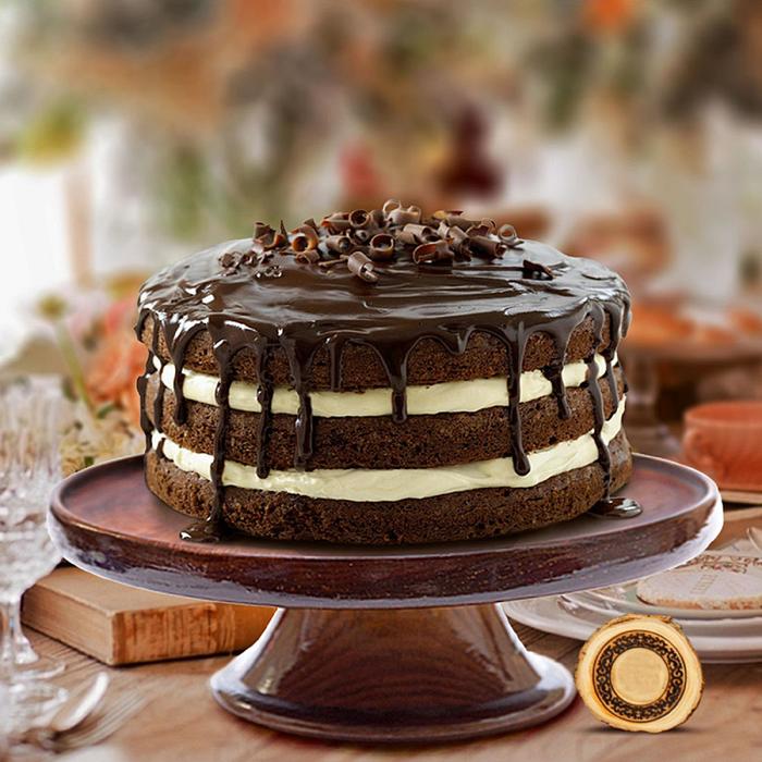 Подставка для торта из натурального кедра Mаgistrо, 26×9 см, цвет шоколадный