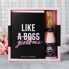 Подарочный набор ежедневник А5, 80 листов и шампанское гель для душа "Like girlboss" Подарочный набор ежедневник А5, 80 листов и шампанское гель для душа "Like girlboss"