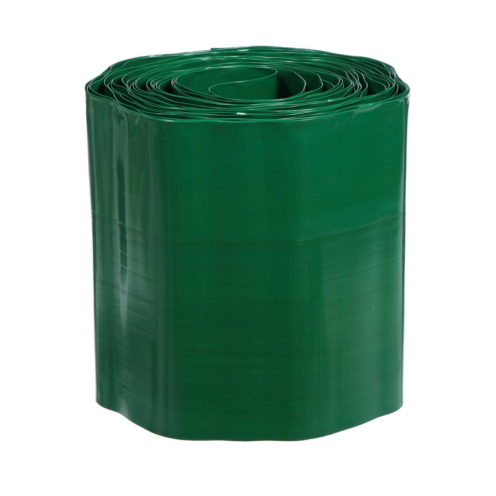 Лента бордюрная, 0.2 ? 9 м, толщина 0.6 мм, гофра, пластиковая, зелёная ...