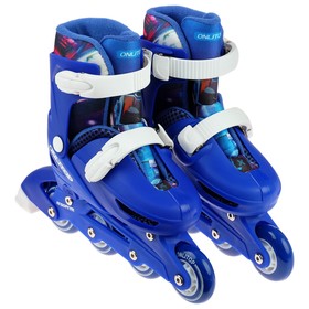 Роликовые коньки раздвижные, размер 34-37, колёса PVC 64 мм, пластиковая рама - фото 7233706