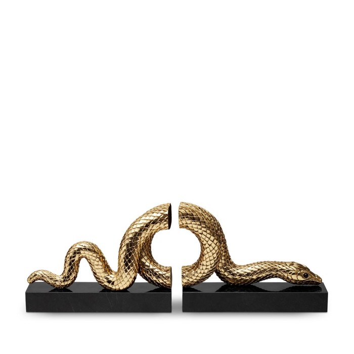 Держатель для книг "Змея" gold, 20 × 5 × 15 см - фото 4636503