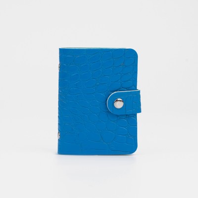 Business card holder, Crocodile, 8*1*10,5, 12 cardholders, blue