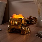 Соляная лампа "Слонёнок золотой", 18 см, 3-4 кг - фото 6662049