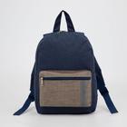 Рюкзак детский на молнии, наружный карман, светоотражающая полоса, цвет синий - фото 4116544