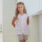 Блузка для девочки MINAKU: cotton collection romantic цвет сиреневый, рост 98 см - фото 106666026