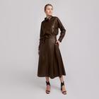 Юбка женская MINAKU: Leather look, цвет коричневый, размер 48 Юбка женская MINAKU: Leather look, цвет коричневый, размер 48