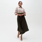 Юбка женская гофре MINAKU: Leather look, цвет оливковый, размер 44 Юбка женская гофре MINAKU: Leather look, цвет оливковый, размер 44