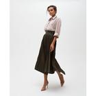 Юбка женская гофре MINAKU: Leather look, цвет оливковый, размер 46 Юбка женская гофре MINAKU: Leather look, цвет оливковый, размер 46