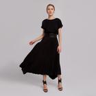 Юбка женская гофре MINAKU: Leather look, цвет чёрный, размер 42 Юбка женская гофре MINAKU: Leather look, цвет чёрный, размер 42