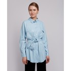 Рубашка женская MINAKU: Leather look, цвет голубой, размер 44 Рубашка женская MINAKU: Leather look, цвет голубой, размер 44