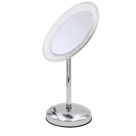 Зеркало косметическое настольное Tiana, 5х, LED, USB, цвет хром