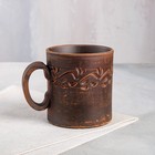 Кружка "Чайная", декор, красная глина, 0.3 л, микс - фото 4379652