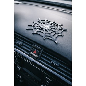 Коврик силиконовый "Паутина" 17х13 см, черный 137585