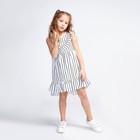 Платье для девочки, цвет белый/чёрный, рост 98 см - фото 4951531