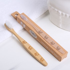 Зубная щётка для детей, бамбук «Котята», 15 × 2 × 1,5 см