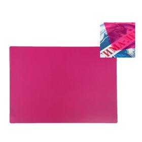 Накладка на стол пластиковая, А3, 460 х 330 мм, 500 мкм, прозрачная, цвет розовый (подходит для ОФИСА)